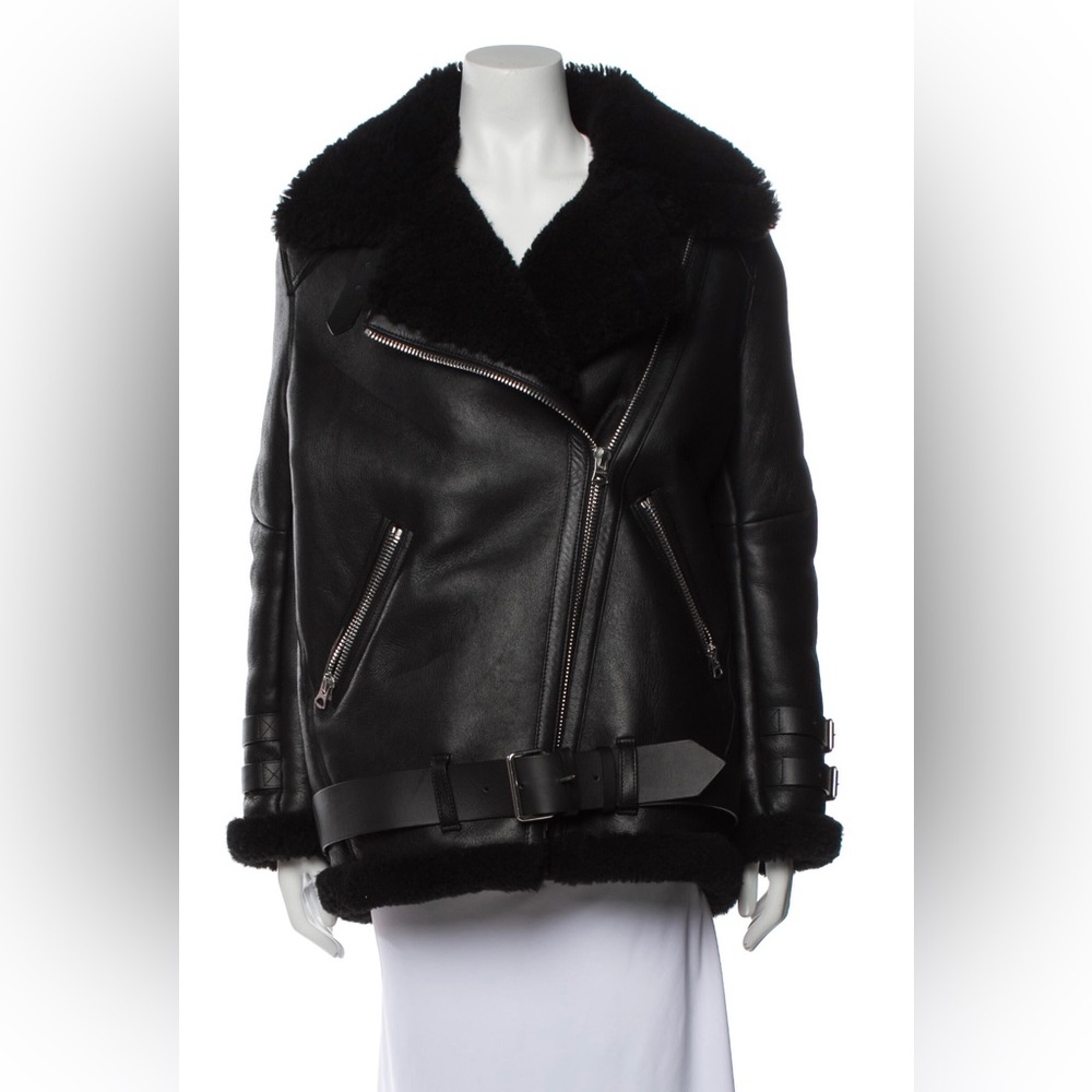 Black Acne Studios shearling jacket